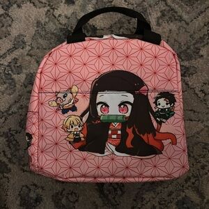 - Anime Lunch Box Insulated Lunch Bag Pink Girl 004